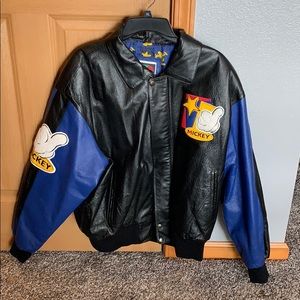 Vintage Mickey Unlimited leather bomber